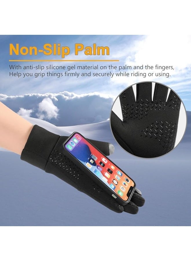 Warm cycling and winter gloves, touchscreen and windproof sports gloves, non-slip for men and women, gloves for running, jogging and hiking - Image 2